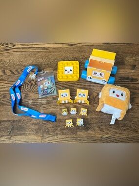 Lanky Box Boxy Character Yellow Plush & Toy Set – Kids Collectible Play Pack